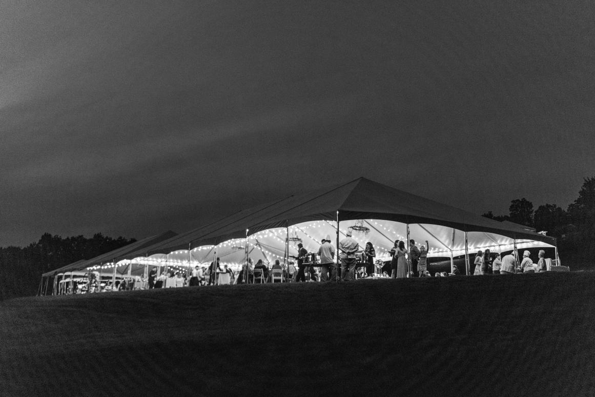 black and white tent setup williamsport services