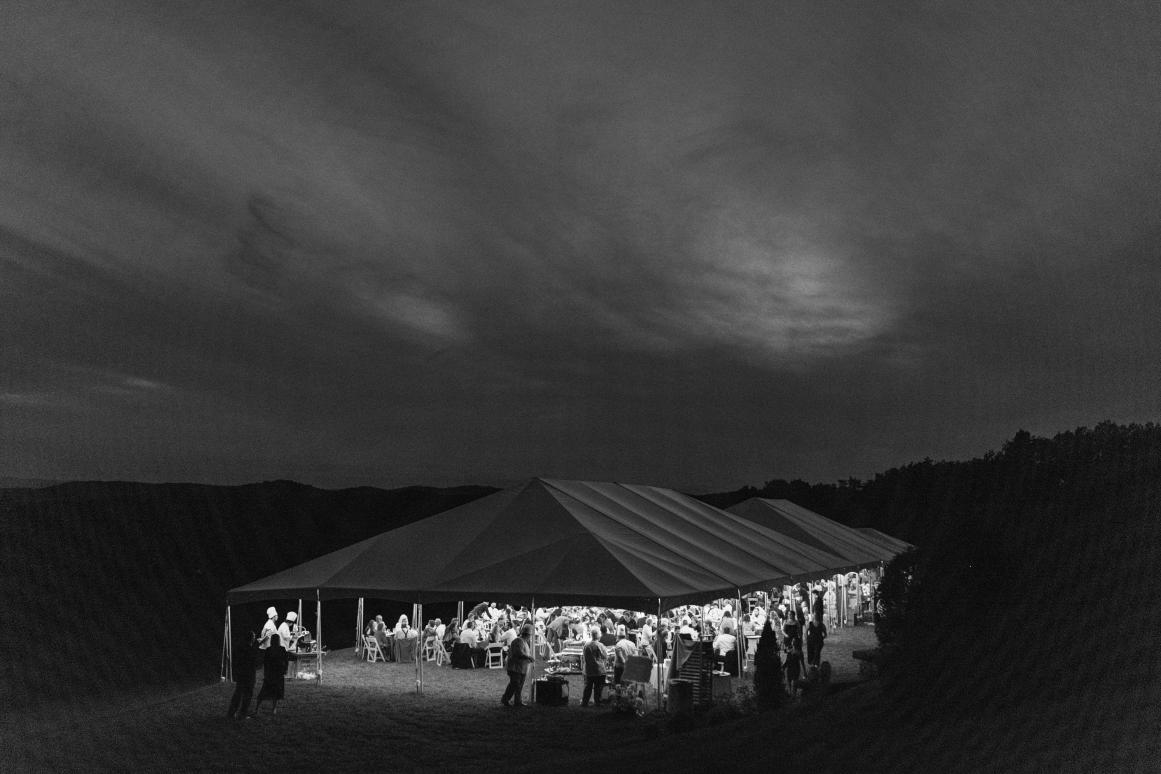 dark black and white tent setup williamsport services